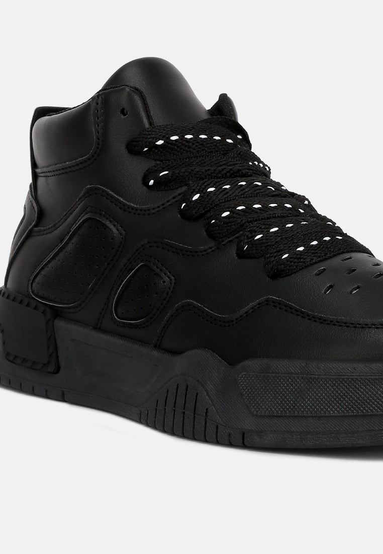 Panelling Detail Ankle Length Sneakers from London Rag International