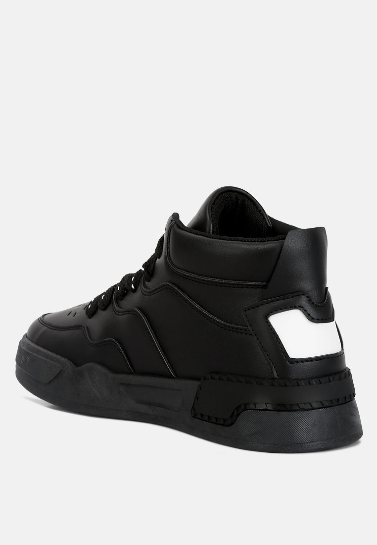 Panelling Detail Ankle Length Sneakers from London Rag International