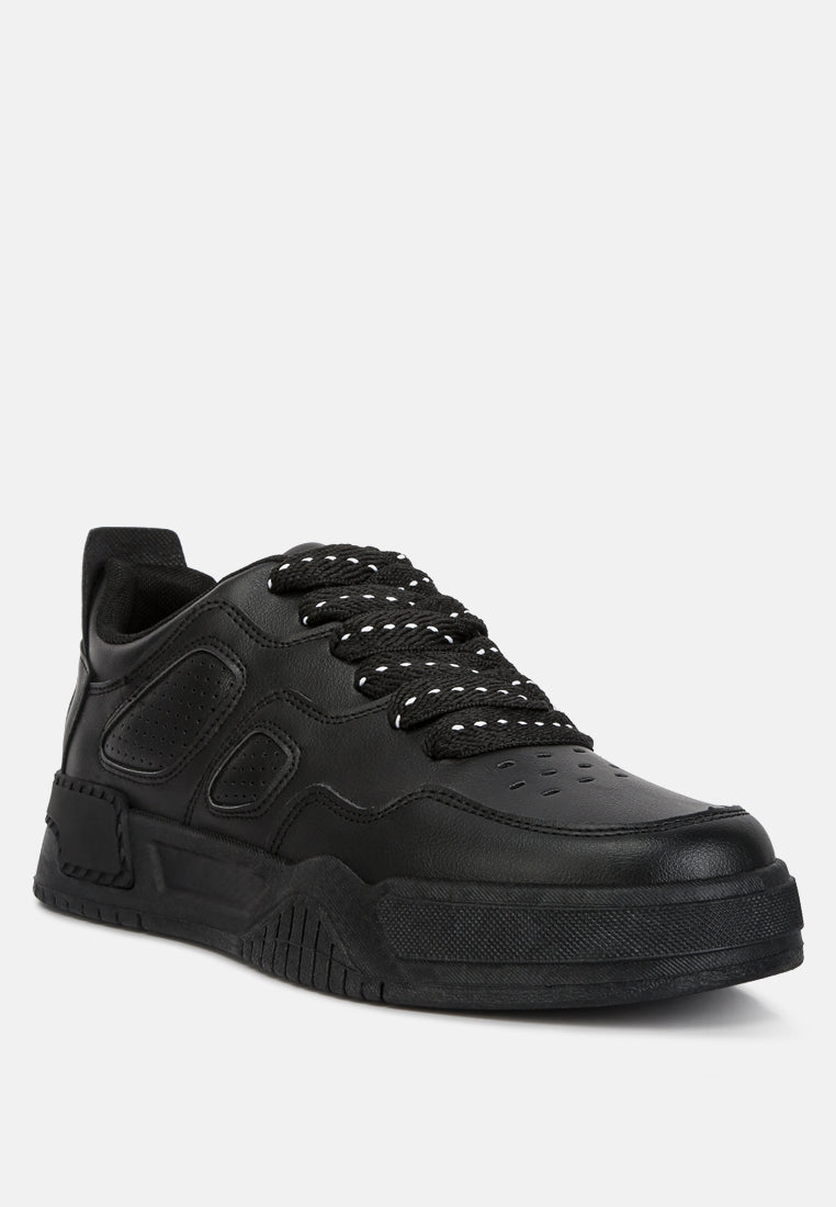 Panelling Detail Flatform Sneakers from London Rag International