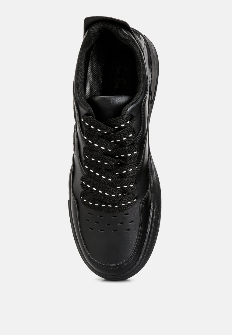 Panelling Detail Flatform Sneakers from London Rag International