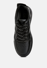 Panelling Detail Flatform Sneakers from London Rag International