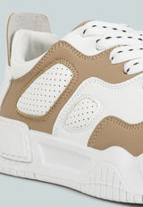 Panelling Detail Flatform Sneakers from London Rag International