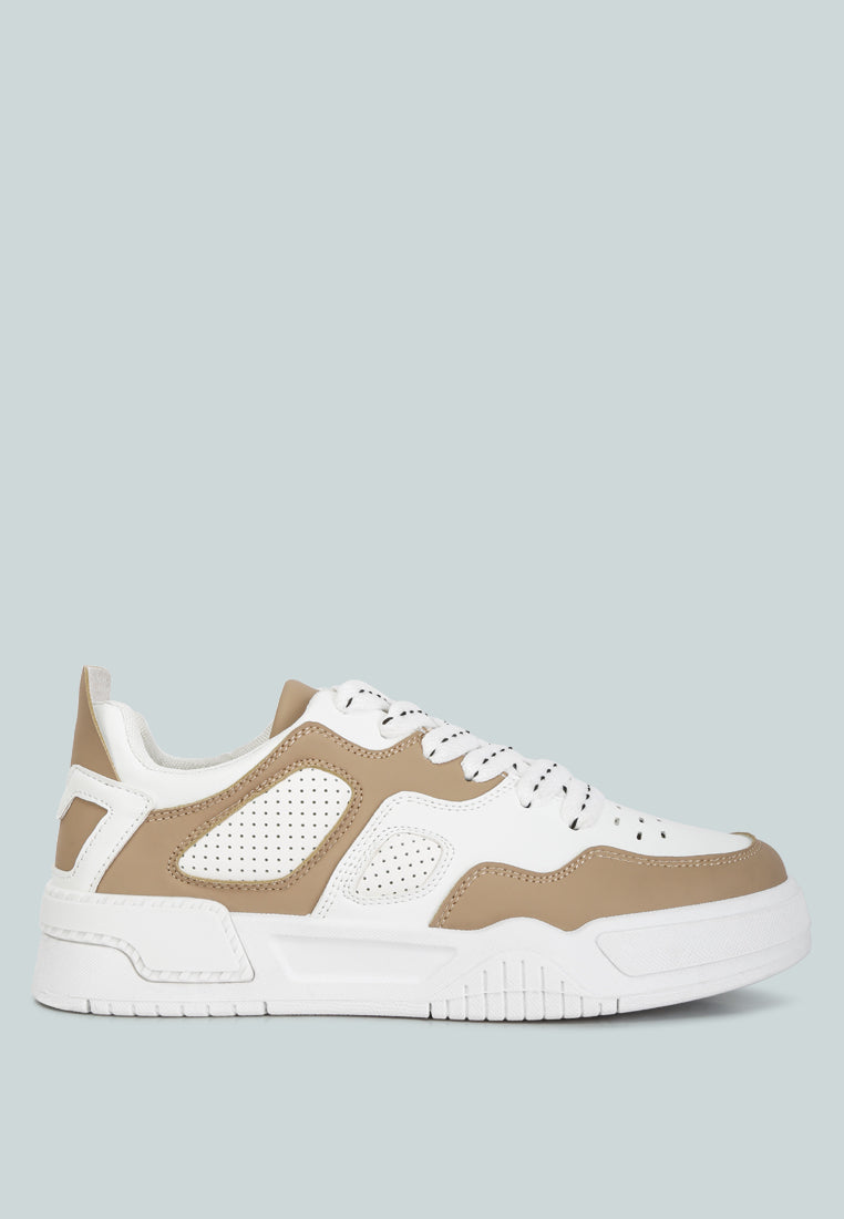 Panelling Detail Flatform Sneakers from London Rag International