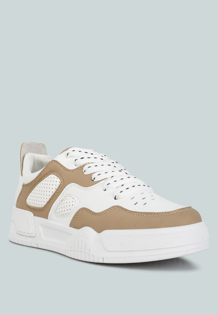 Panelling Detail Flatform Sneakers from London Rag International