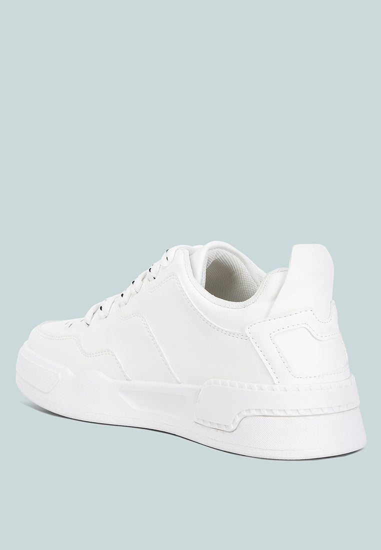 Panelling Detail Flatform Sneakers from London Rag International