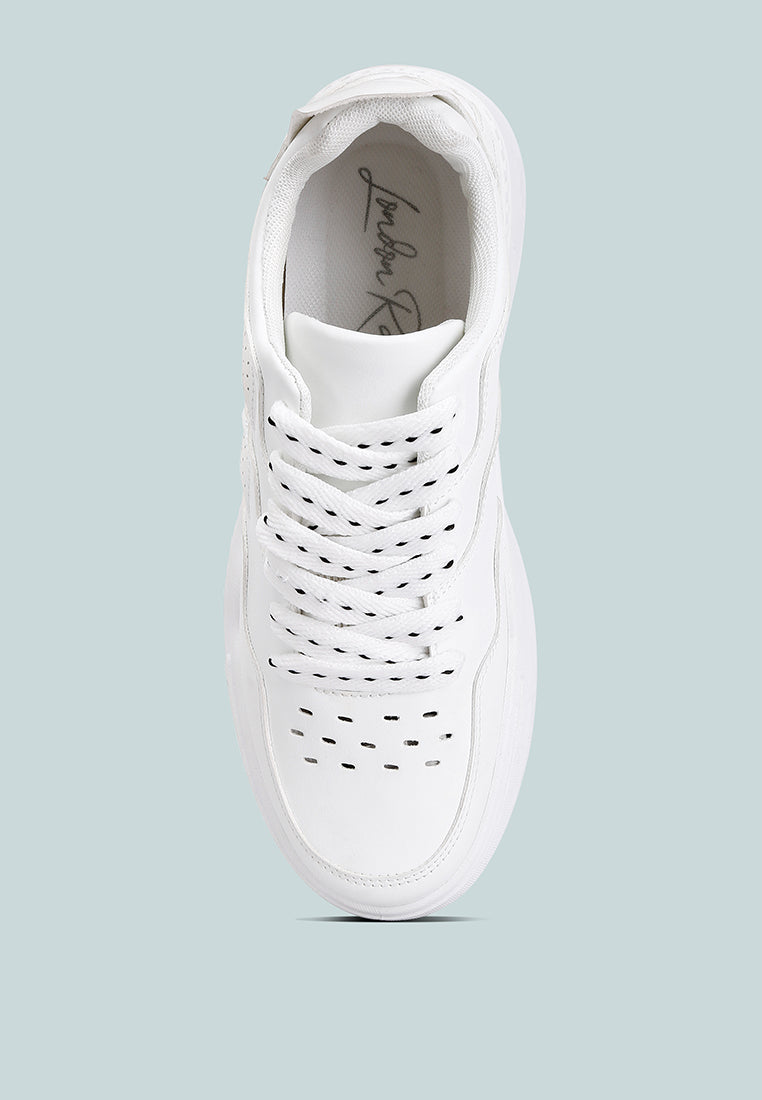 Panelling Detail Flatform Sneakers from London Rag International