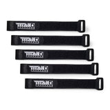 Paracord Fasteners, Hook & Loop, 5-Pack | BLACK from TITAN Survival