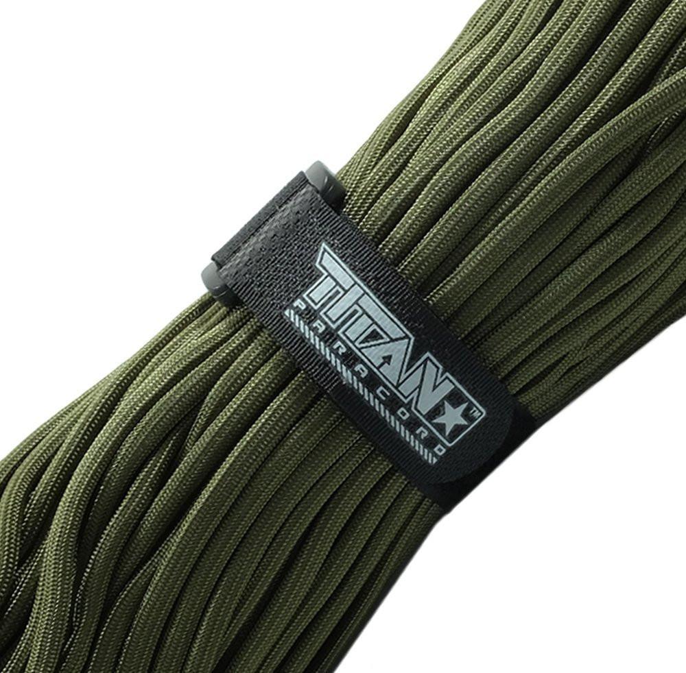 Paracord Fasteners, Hook & Loop, 5-Pack | BLACK from TITAN Survival