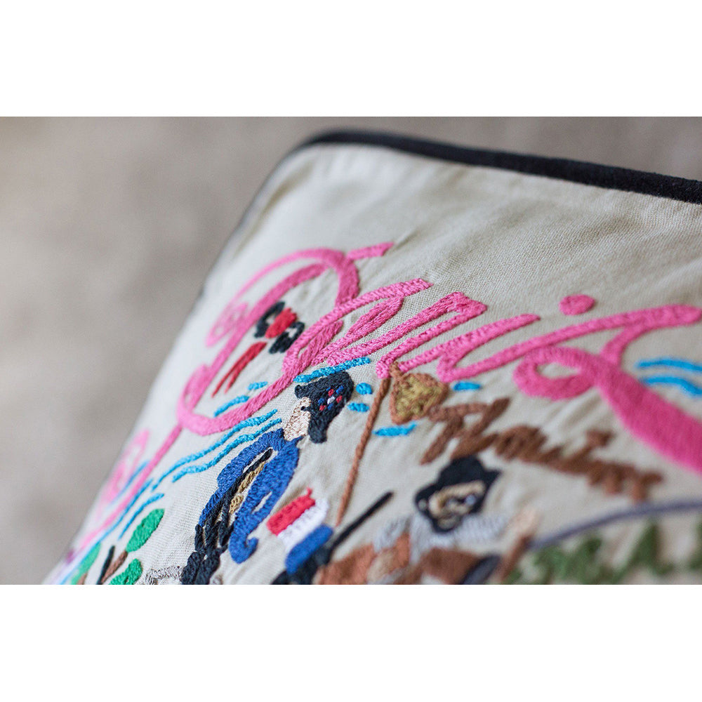 Paris Hand-Embroidered Pillow from Quirks!