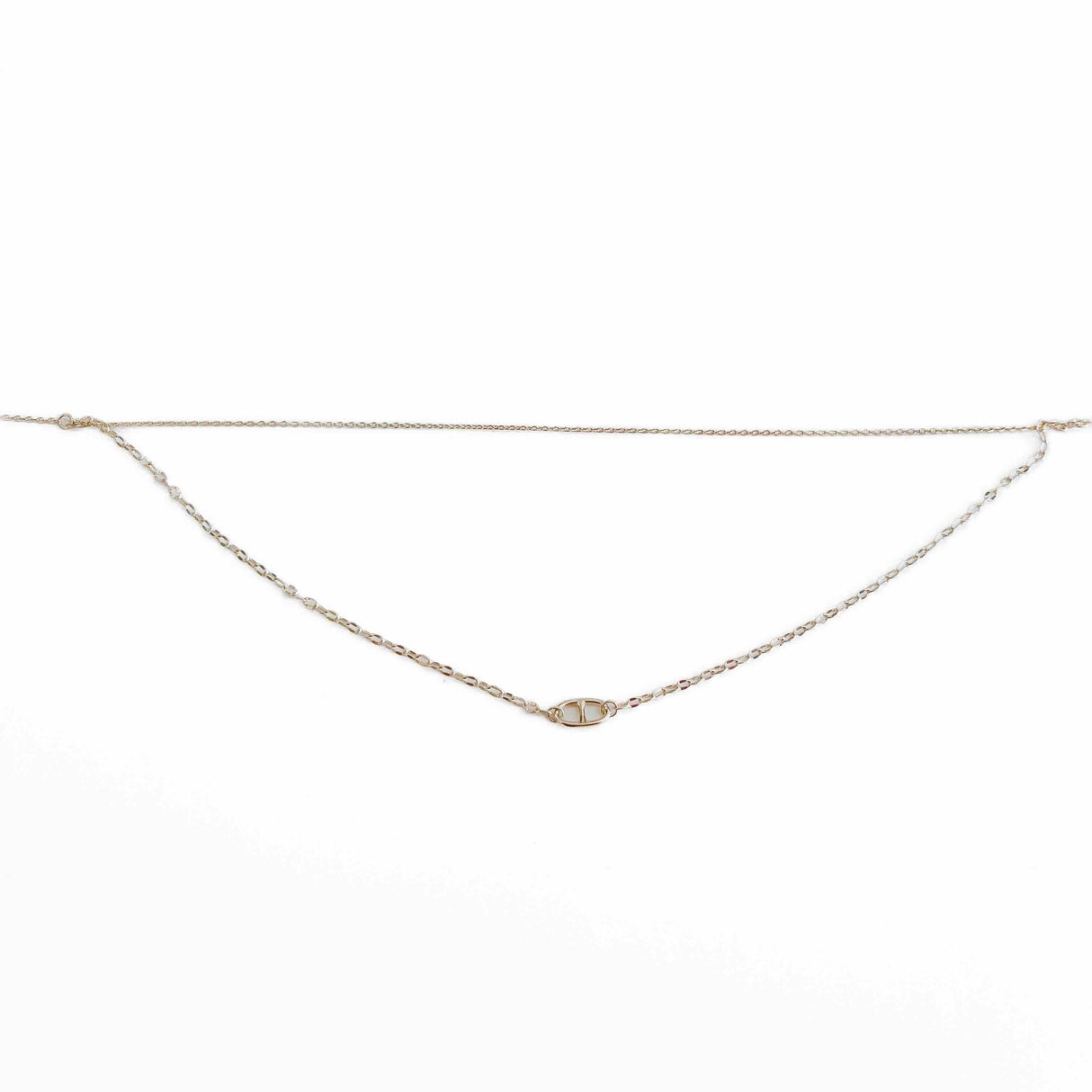 Parker Oval Pendant Layered Necklace