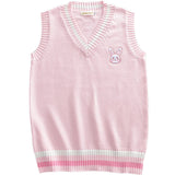 Kawaii Pink Pastel Bunny Vest Sweater From Kawaii Stop