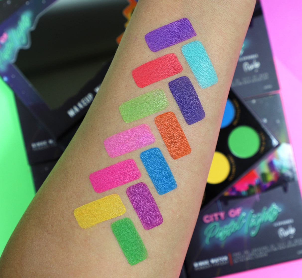 City of Pastel Lights - 12 Pastel Pigment & Eyeshadow Palette From Rude Cosmetics