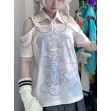 Pastel Menhera Off The Shoulder Tee From Kawaii Stop