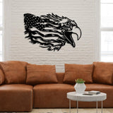 American Bald Eagle Wall Art with Distressed US Flag-Indepence Day Gift from VITAHOME DESIGN LLC