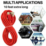 PBG 3 port LED Display Wall Charger and XL10FT Charger Compatible for Iphone Cable Bundle from PremiumBrandGoods