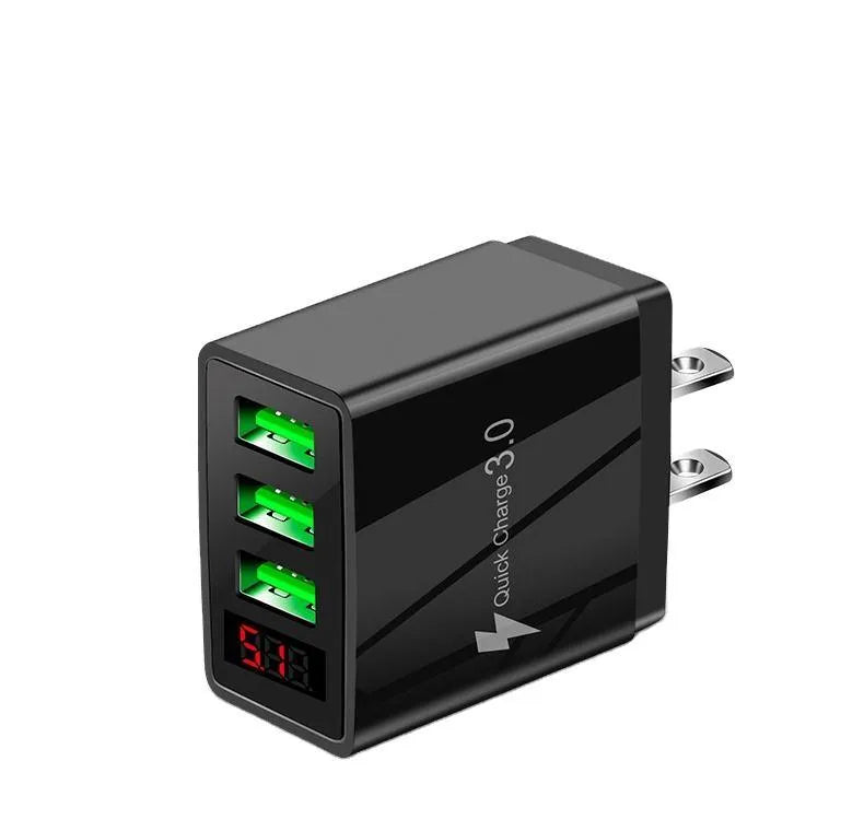 PBG 3 Port Wall Charger with LED Voltage Display Charge 3 Devices at once! from PremiumBrandGoods