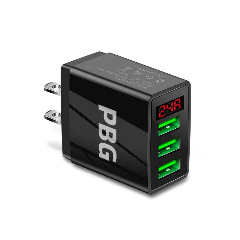 PBG 3 Port Wall Charger with LED Voltage Display Charge 3 Devices at once! from PremiumBrandGoods