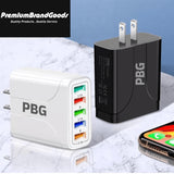 PBG 5 Port Wall Charger Charge 5 Devices at Once! from PremiumBrandGoods
