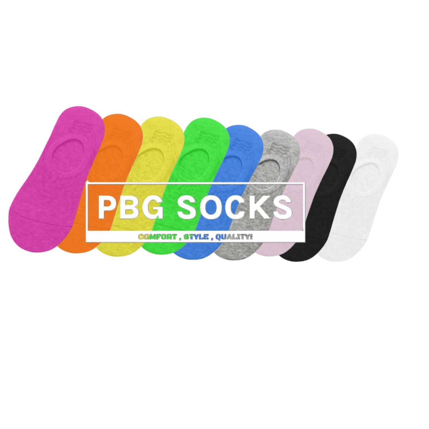PBG Best Cotton No Show Socks for Women, Multi-Color, 9-11 Sized, 6 and 12 Pairs from PremiumBrandGoods