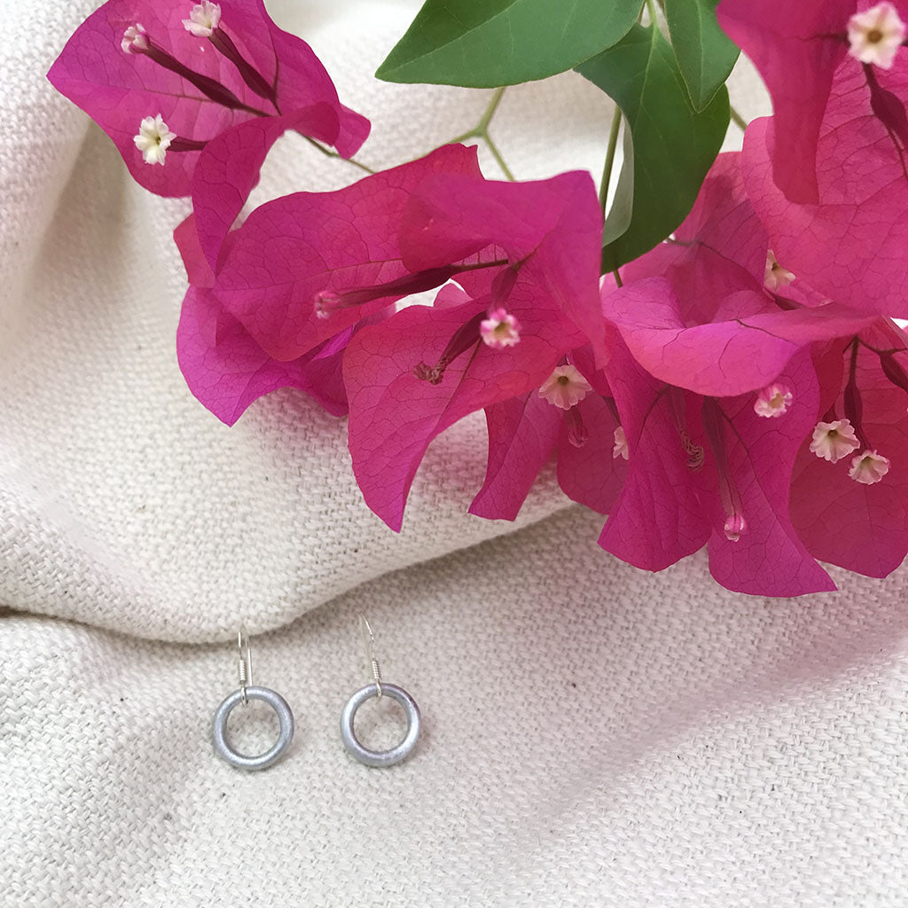 Recycled Bomb Circle Earrings from SLATE + SALT