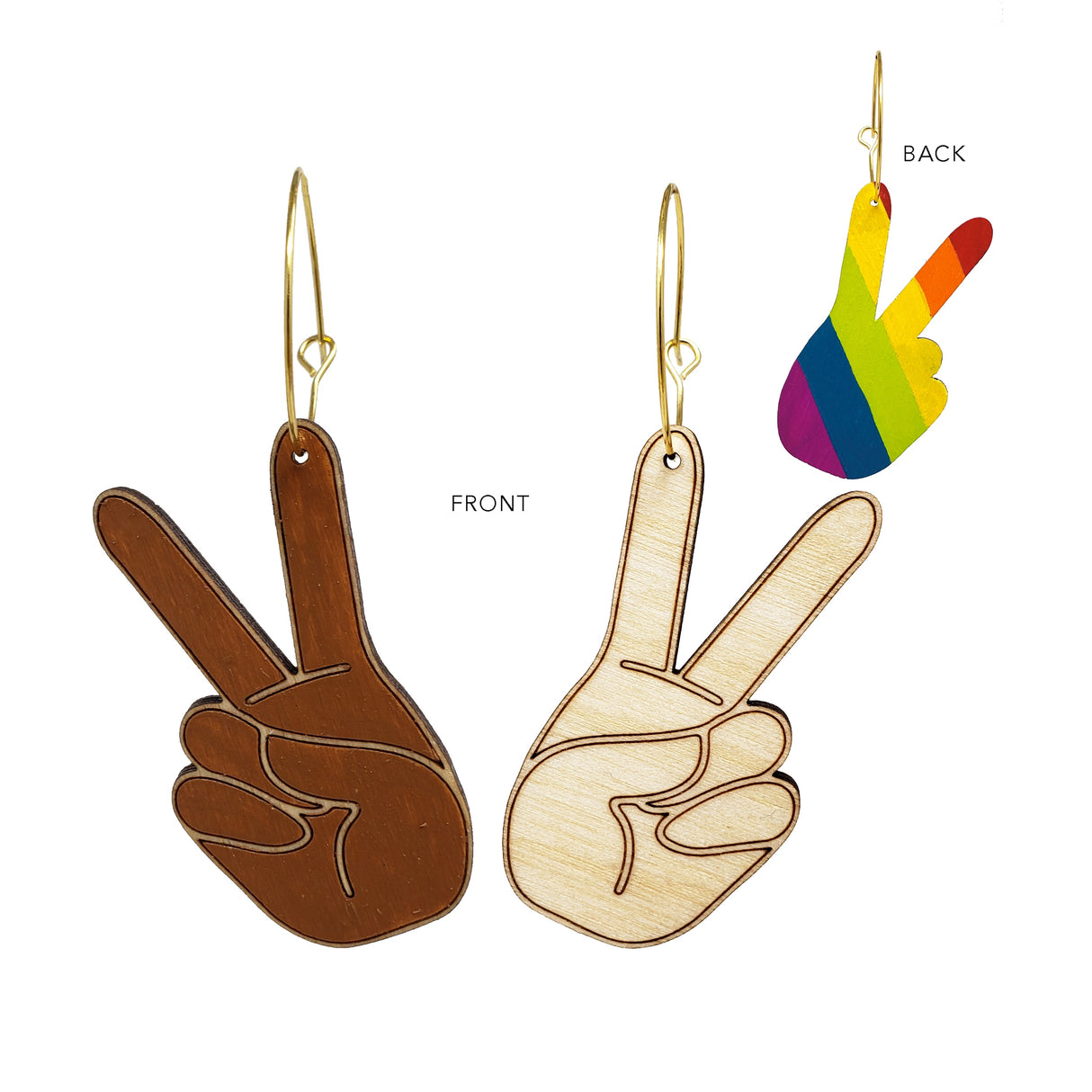 Black & White Peace Pride Hoops from LE CHIC MIAMI