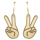 Peace Sign Pride Hand Hoops from LE CHIC MIAMI