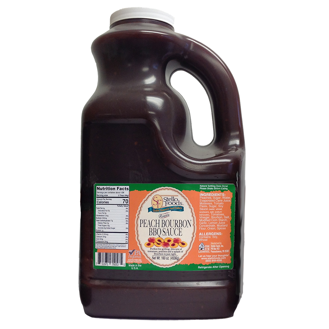 Stello Foods - Rosie's Peach Bourbon BBQ Sauce 160 oz from Stello Foods