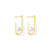 J Hoop Freshwater Pearl Earrings from SLATE + SALT