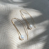 Freshwater Pearl Hook Earrings from SLATE + SALT