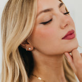 Hailey Huggie Pearl Earrings WATERPROOF from Pretty Simple