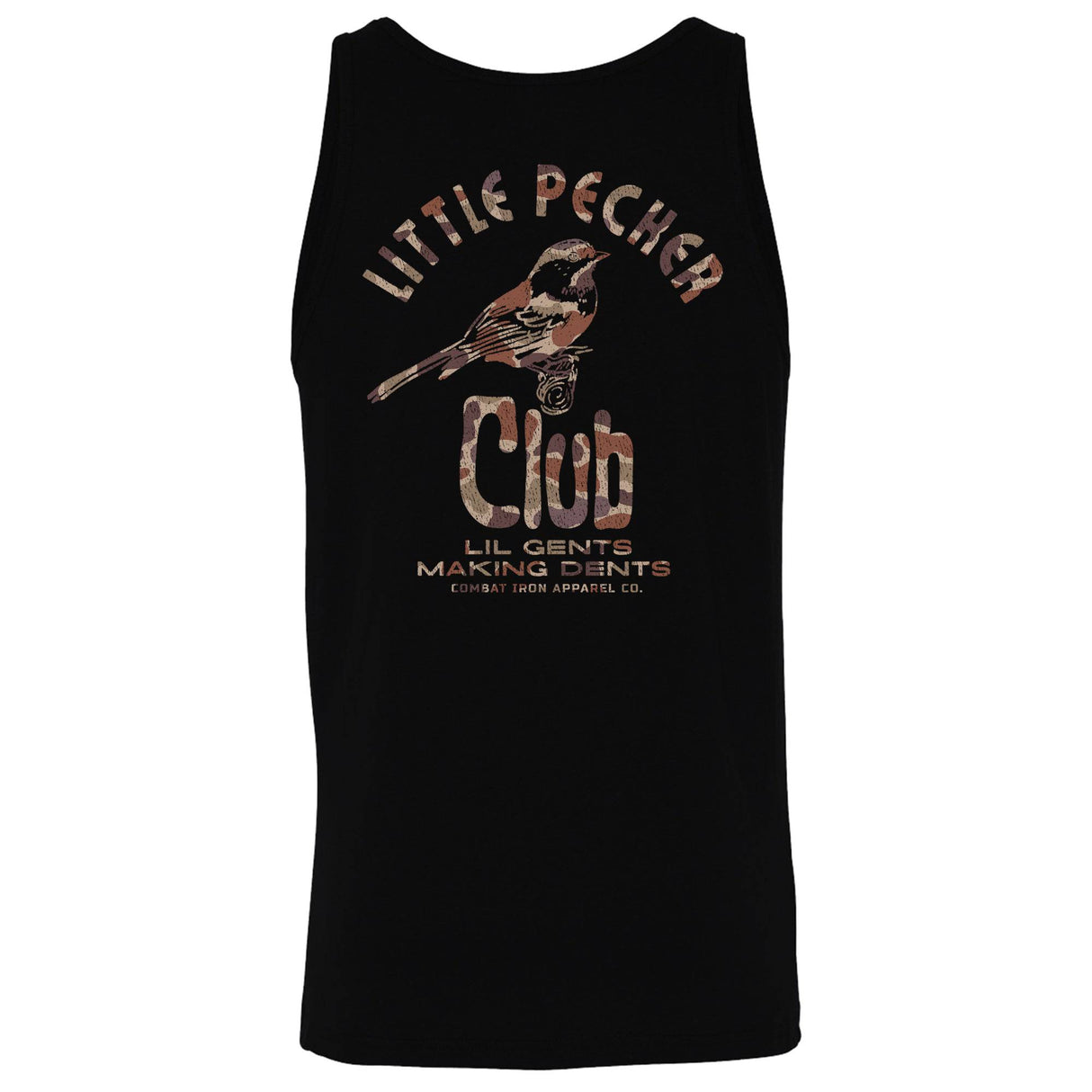 Duck Camo Little Pecker Men's Tank from Combat Iron Apparel