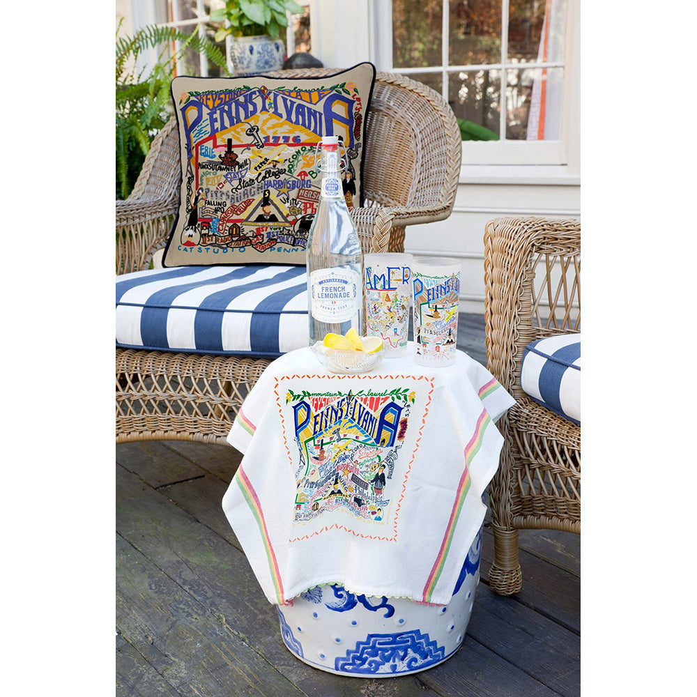 Pennsylvania Hand-Embroidered Pillow from Quirks!