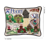 Pennsylvania, University of Collegiate Embroidered Pillow by CatStudio from Quirks!
