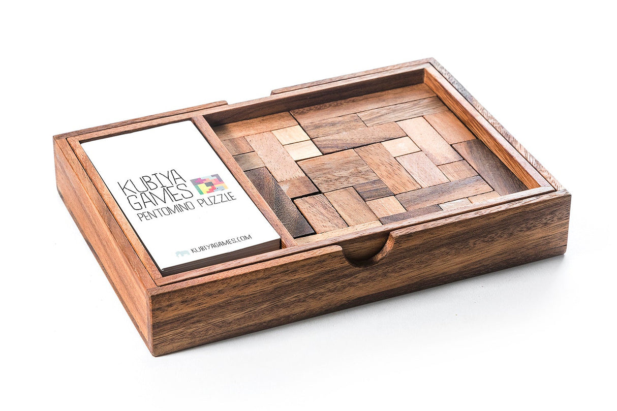 Pentomino Puzzle Set - with 65 challenge cards from Kubiya Games