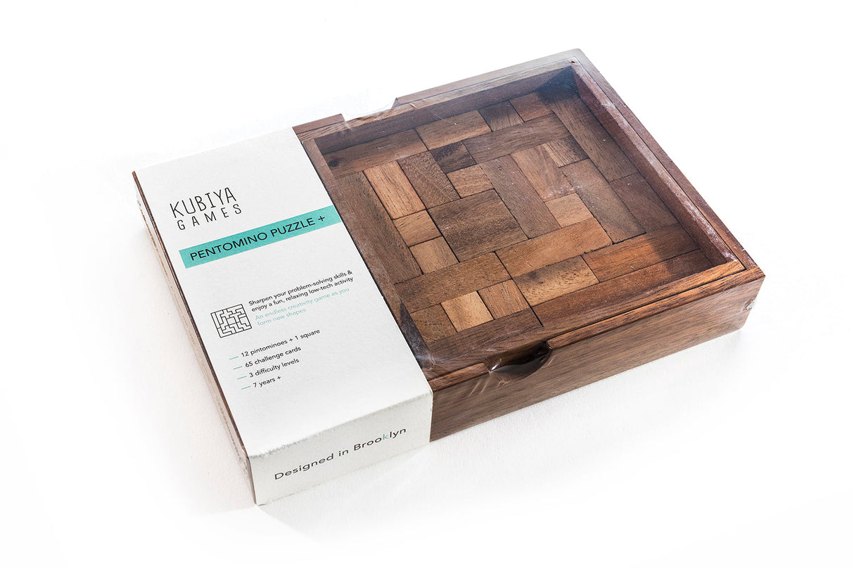 Pentomino Puzzle Set - with 65 challenge cards from Kubiya Games