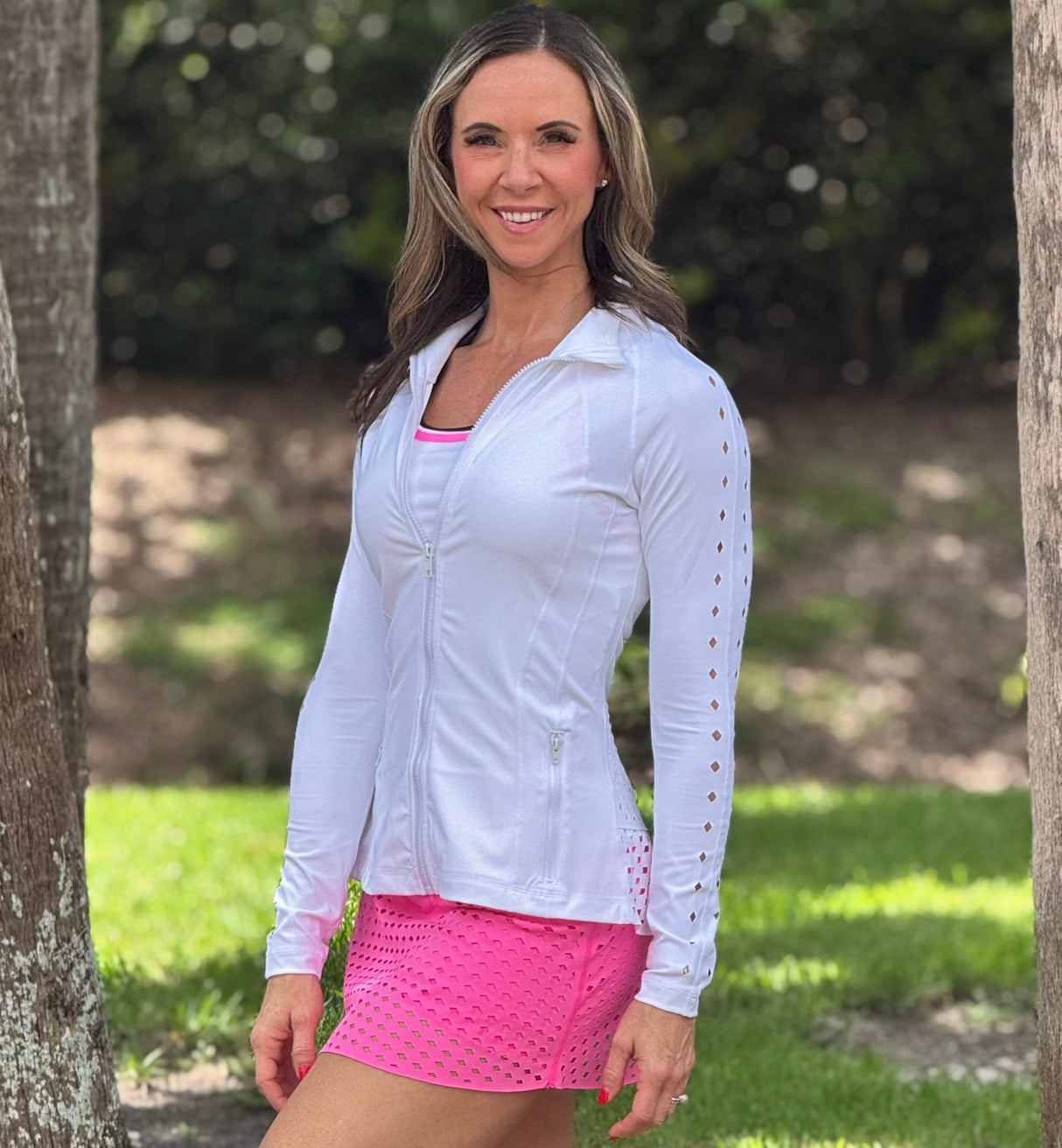 Peplum Laser Jacket from Nikkib Sportswear