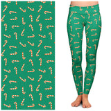 Peppermint Twist Buttery Soft Leggings by Lipstick & Chrome From Quirks!