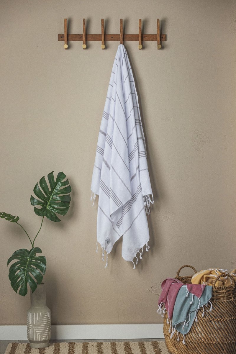 Perfect Classic Towel Collection – 40”x70” Lightweight Organic Turkish Cotton Towels from The Bali Market
