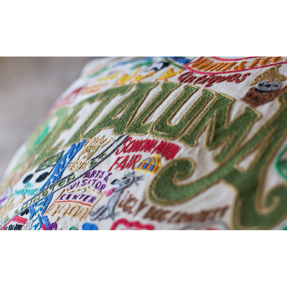 Petaluma Hand-Embroidered Pillow from Quirks!
