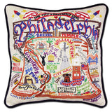 Philadelphia Hand-Embroidered Pillow from Quirks!