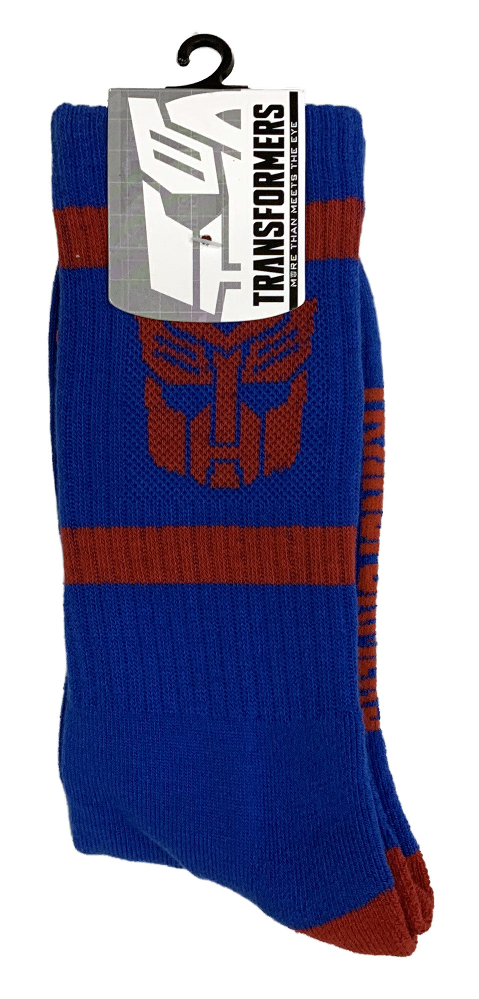 Hasbro Transformers Autobots Symbol Blue and Red Crew Socks From Your Favorite T Shirts