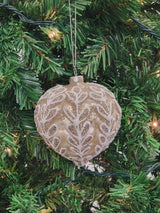 White Heart-Shaped Glass Christmas Ornament F07M7-31-LH76-23104 from Wizardi