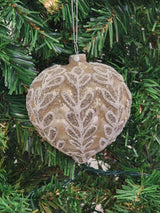 White Heart-Shaped Glass Christmas Ornament F07M7-31-LH76-23104 from Wizardi