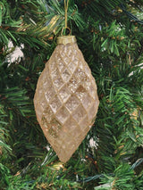 Gold Teardrop-Shaped Glass Christmas Ornament F07M7-3-LH76-23030 From Wizardi