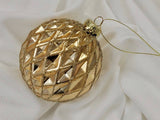 Golden Diamond Glass Ball Christmas Ornament F07M7-32(LH76-23005) From Wizardi