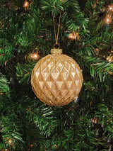 Golden Diamond Glass Ball Christmas Ornament F07M7-32(LH76-23005) From Wizardi