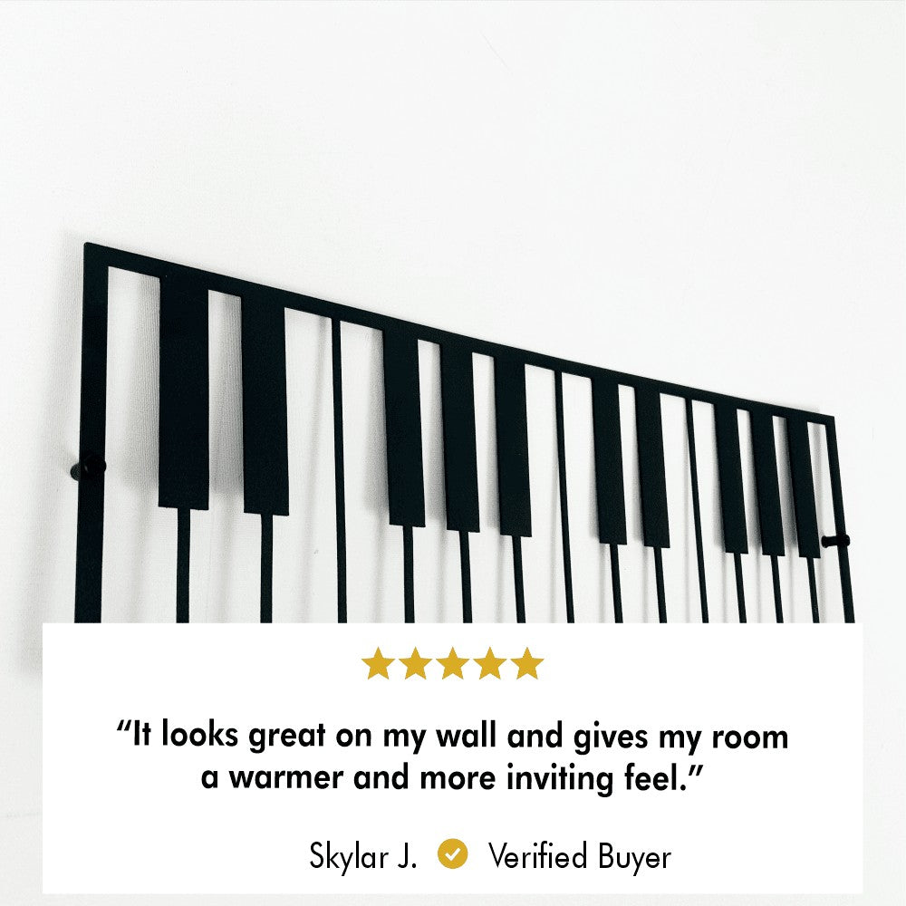 Piano is Life, Music Metal Line Art from VITAHOME DESIGN LLC