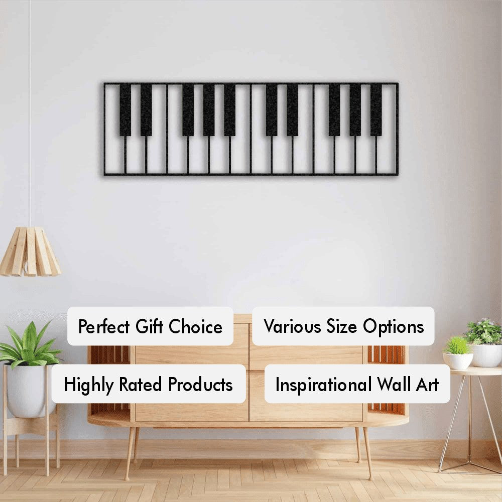 Piano is Life, Music Metal Line Art from VITAHOME DESIGN LLC
