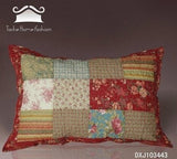 Tache Cotton Patchwork Beige Burgundy Paisley Floral Fairy Tale Tea Party Pillow Sham (DXJ103443)