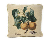 DaDa Bedding Set of 2-Pieces Yellow Apricot Fruits Elegant Tapestry Throw Pillow Covers w/ Inserts - 18" x 18" from DaDalogy Bedding Collection
